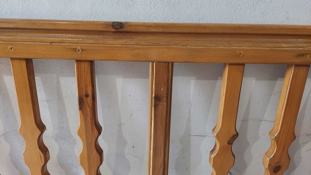 Barierki balustrady metalowo - drewniane