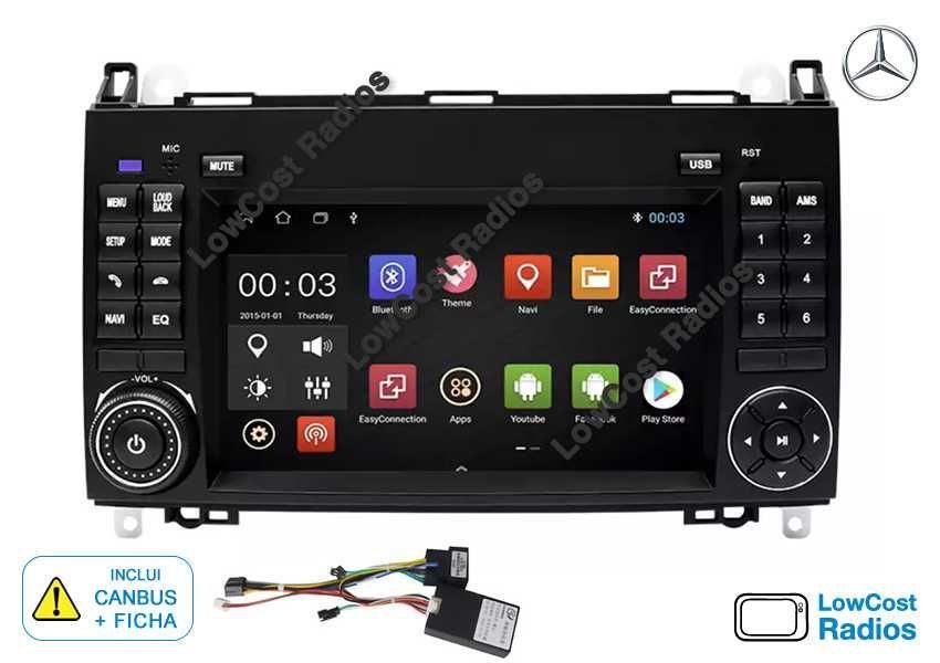 (2024) Rádio GPS Mercedes Classe B Viano Sprinter — Android USB Wifi