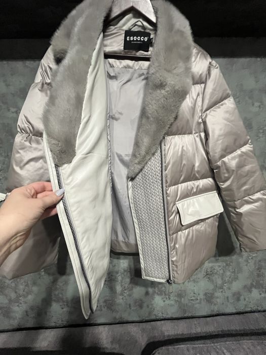 Куртка Пухова з хутром норки