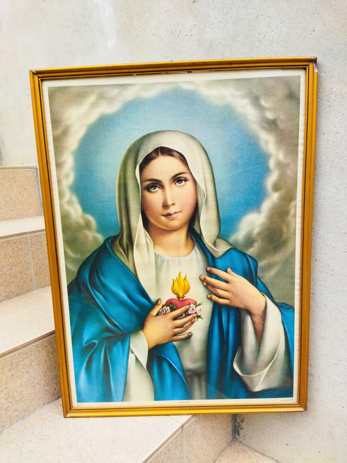 Quadro Virgem Maria 75 alt x 55largura