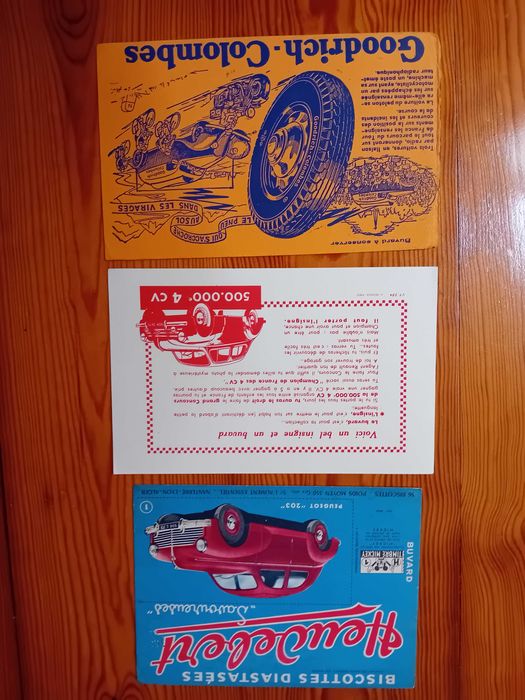 Lote de 20 mata borrões anos 50 franceses de automobilia