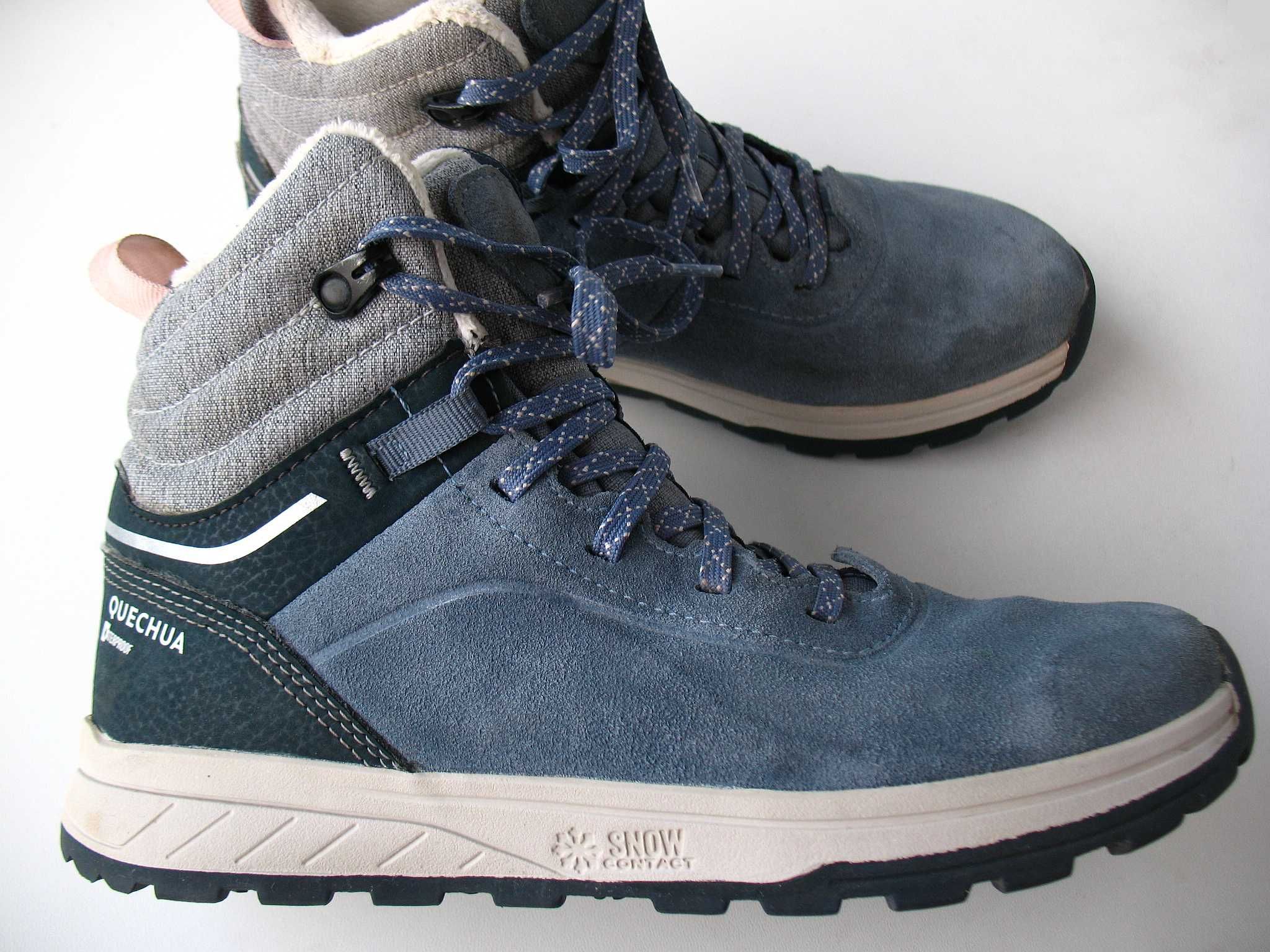 Ocieplane, ładne, trwałe Quechua SH100 Waterproof Lace Blue. Rozm. 36.