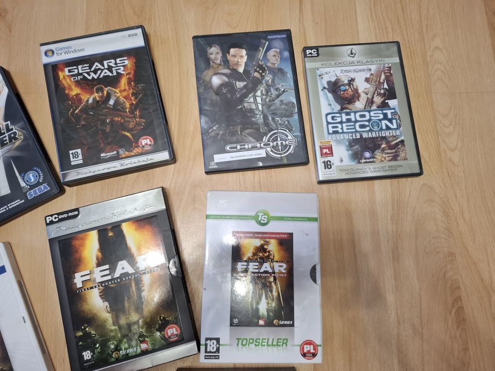 Gry na PC, Football Manager, FEAR, Ghost Recon, Gears of War