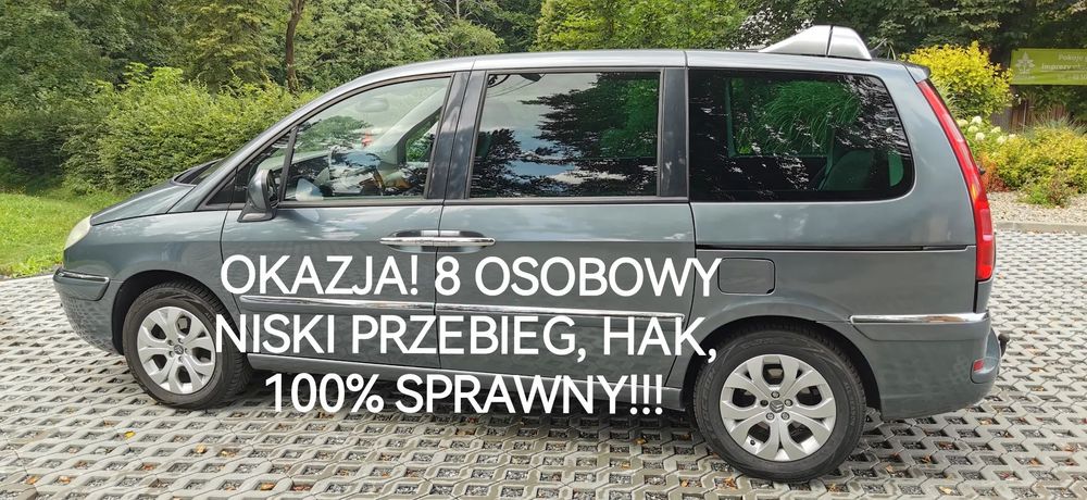 Citroën C8 Okazja! Ośmioosobowy, stan bardzo dobry, niski przebieg!
