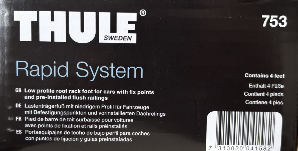 THULE Kit 4007 para Audi A4 Avant + Rapid System 753
