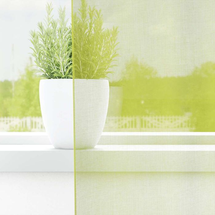 Vidaxl Zasłony Woalowe Z Zakładką Na Górze 2 Szt. Jabłko Zielone