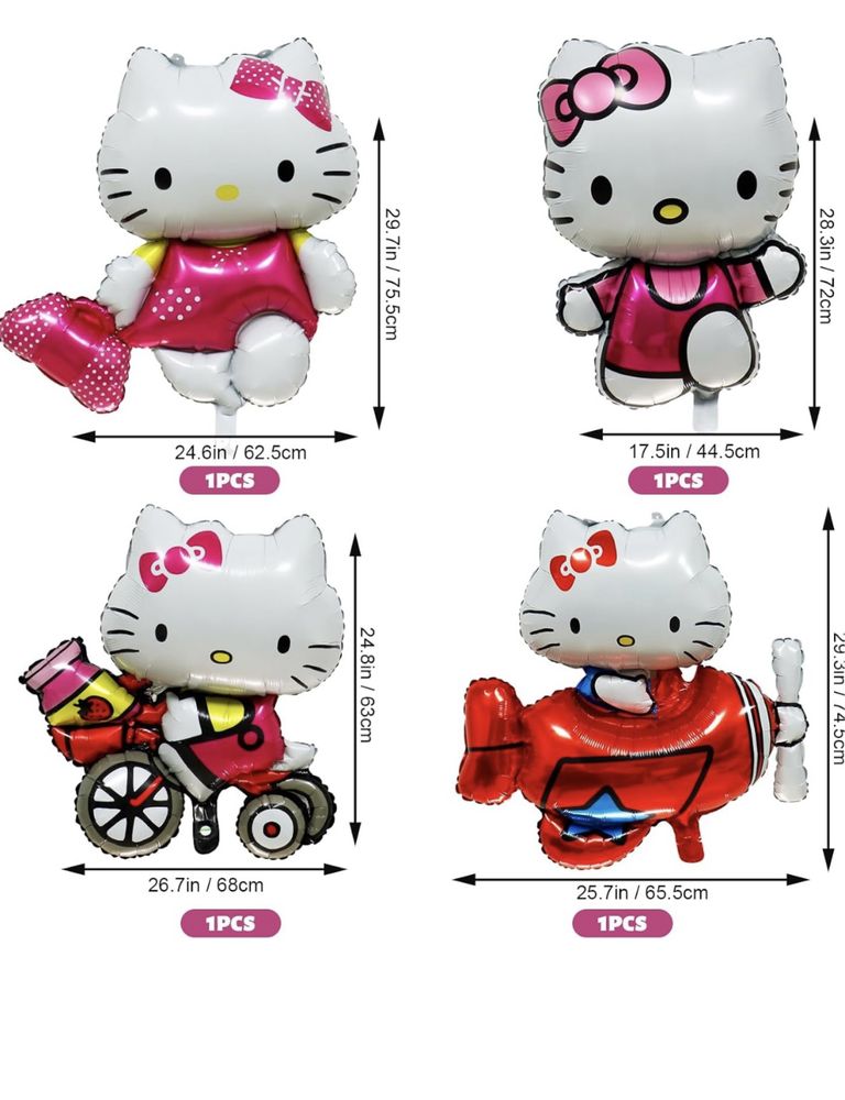 Zestaw urodzinowy hello kitty 6 lat