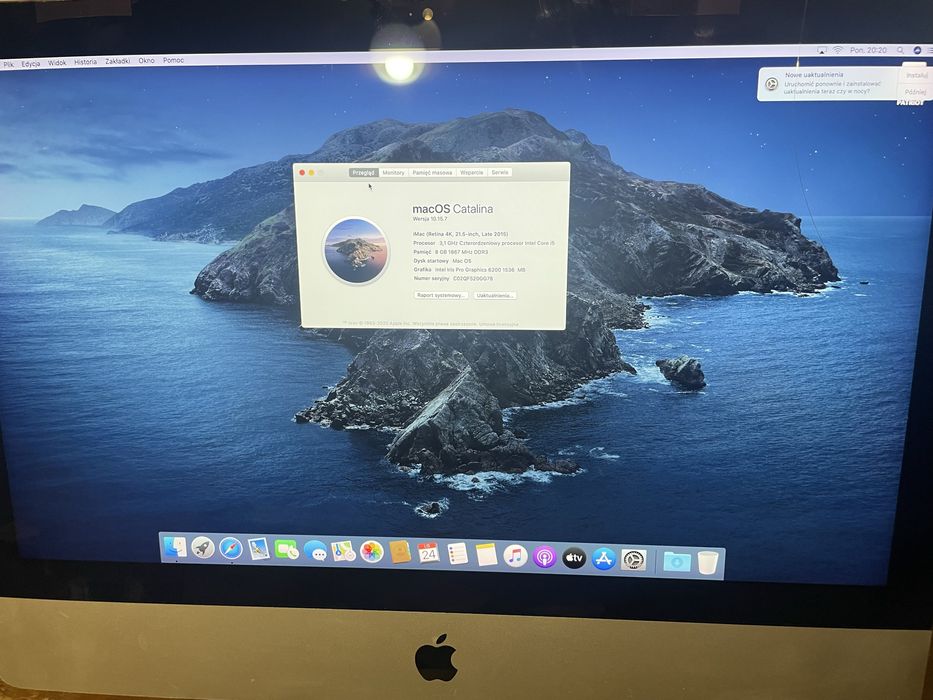 IMac Retina 4k Late 2015 21,5 Intel i5 8Gb 250SSD Sonoma/Monterey