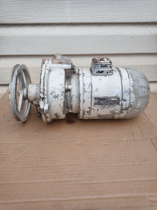 Двигун з тормозним пристроєм