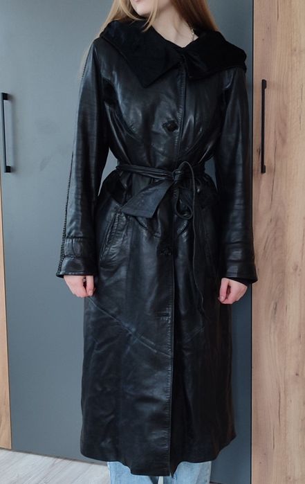 Плащ з натуральної шкіри р.48