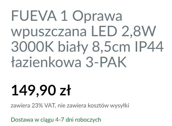 FUEVA 1 Oprawa wpuszczana LED 2,8W 98633 EGLO
