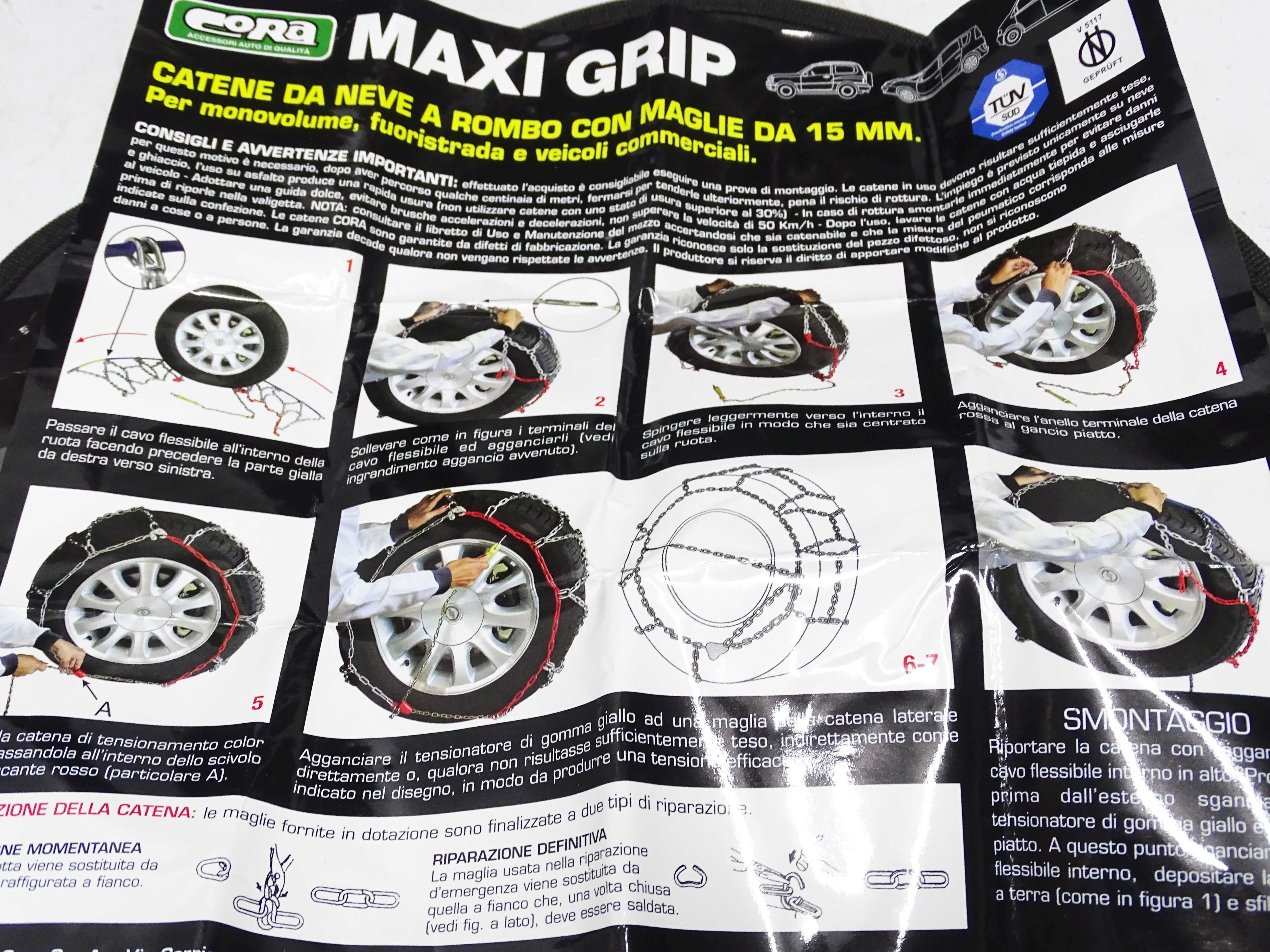 Łańcuchy śniegowe 15mm MaxiGrip 16C 215/65 215/75 225/65 235/65R16C