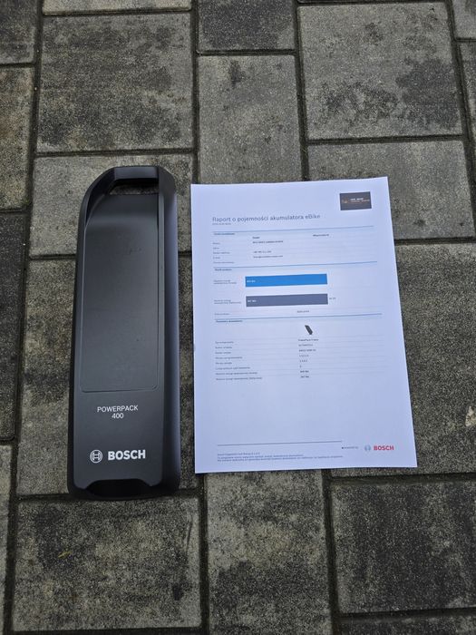 Bateria Akumulator BOSCH POWERPACK 400Wh na rame 9 cykli 99% sprawno
