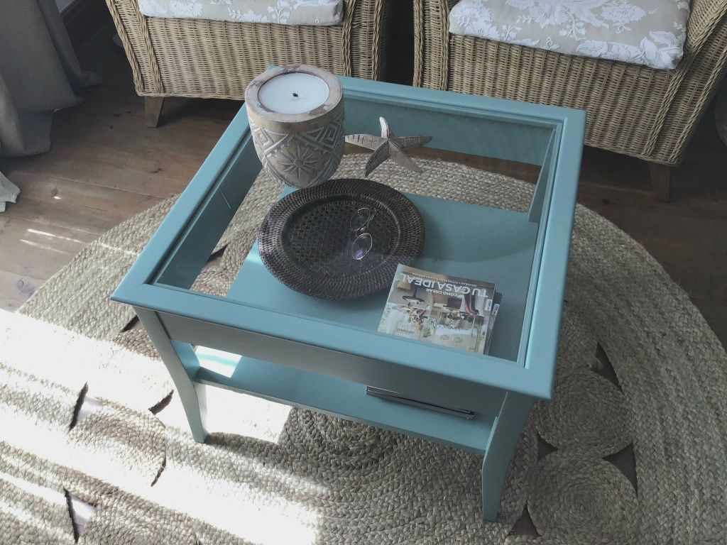 mesa, apoio, centro, mint, vidro, rustico