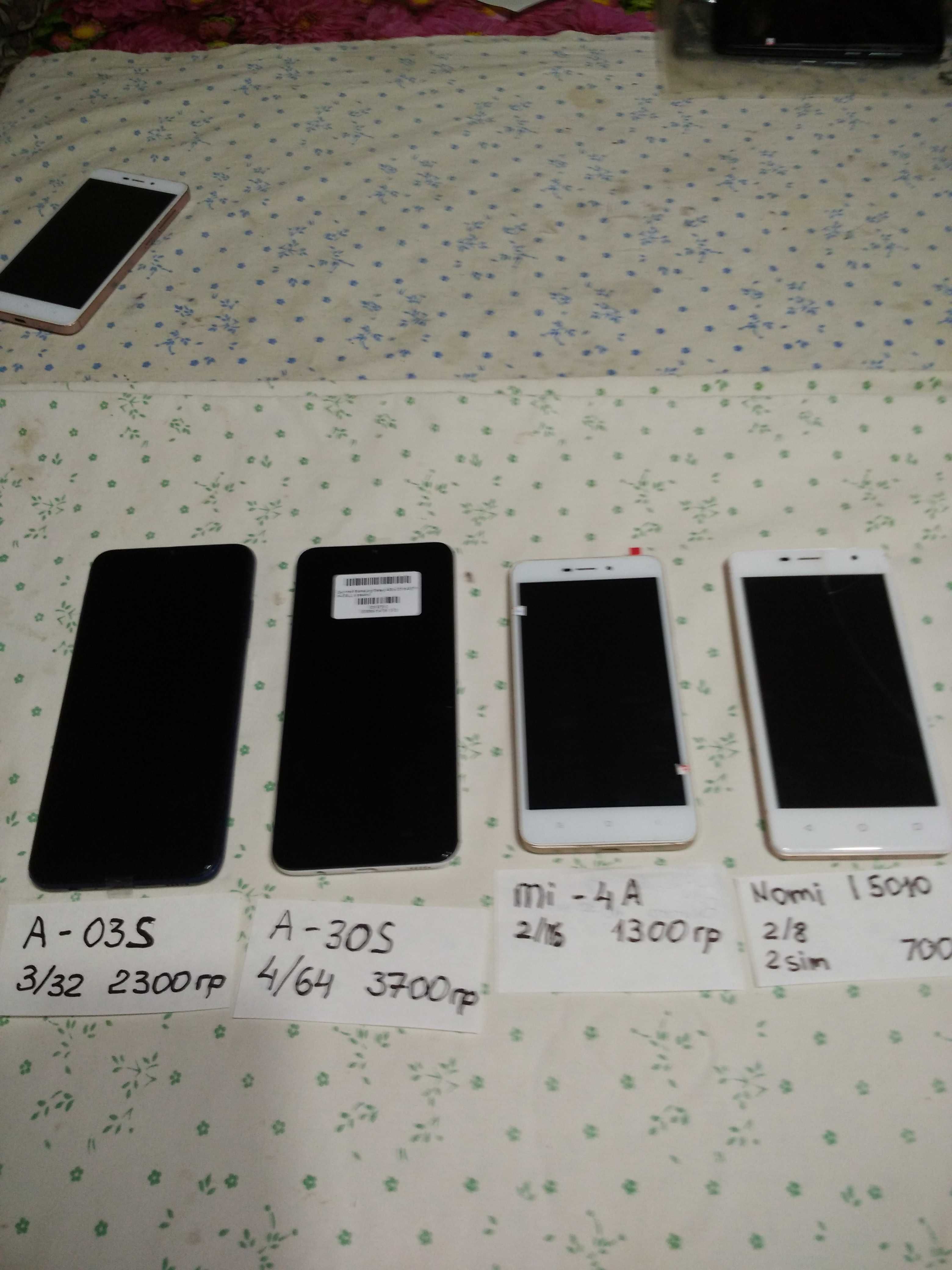 Смартфоны Samsung, Xiaomi, Nomi