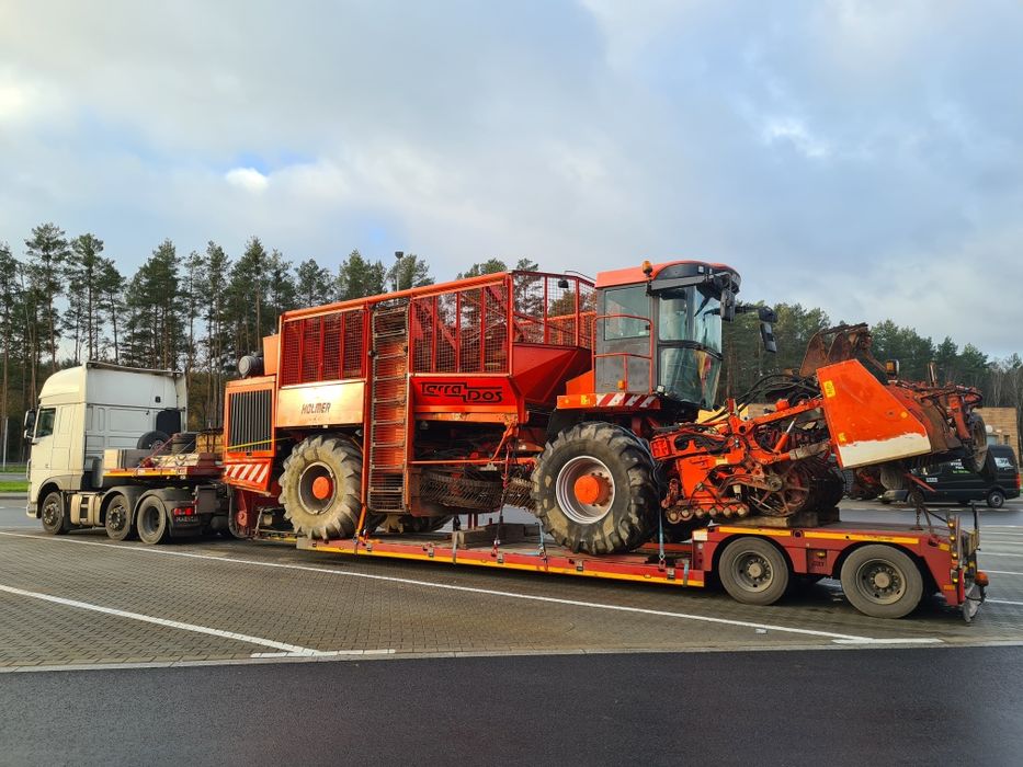 Usługi transportowe  krajowe/UE niskopodwoziowy kombajny maszyny domki