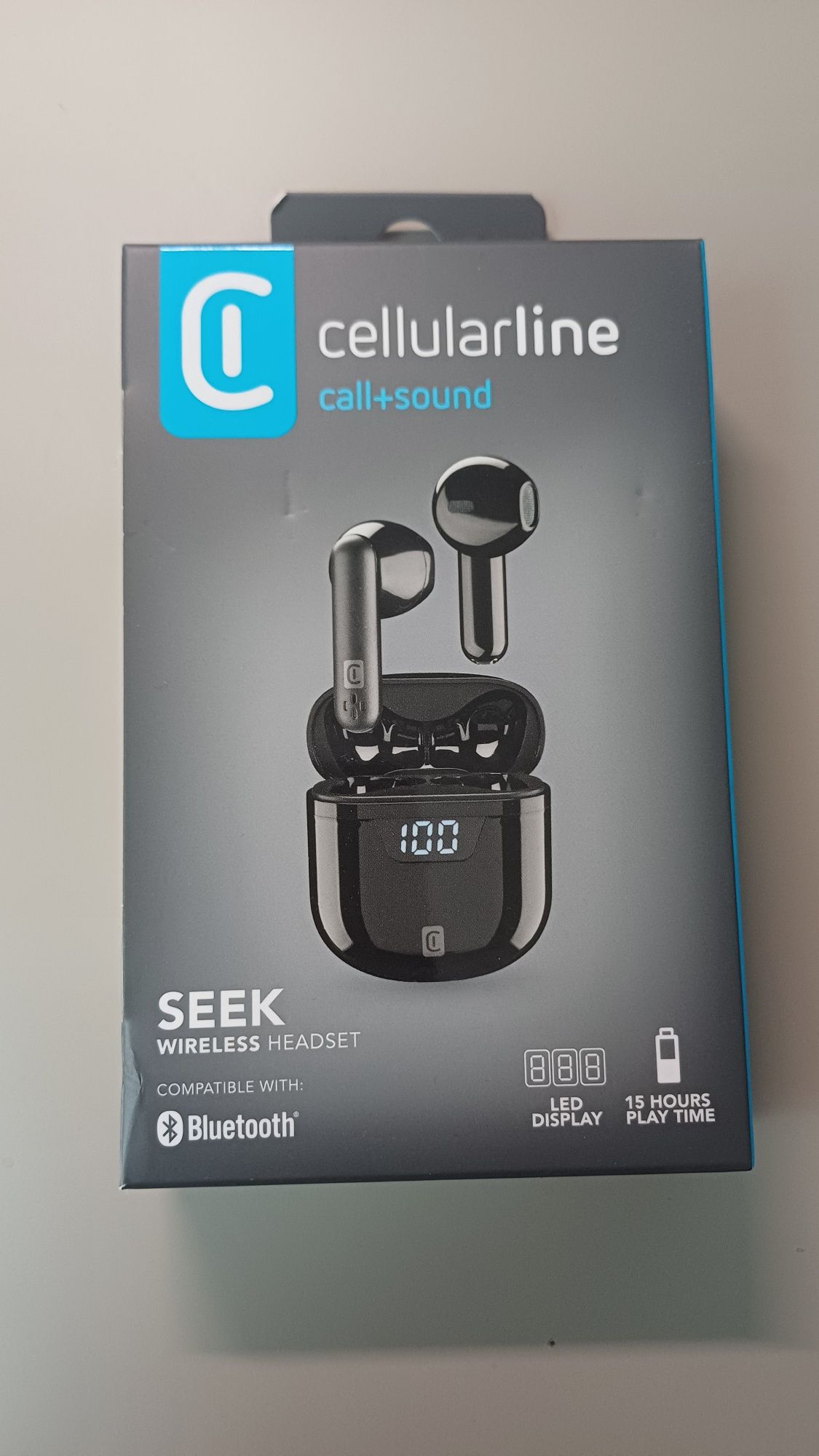 Cellularline Seek Bezprzewodowe słuchawki douszne czarne