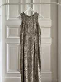 Vintage Wallis - suknia z wiskozy i acetatu