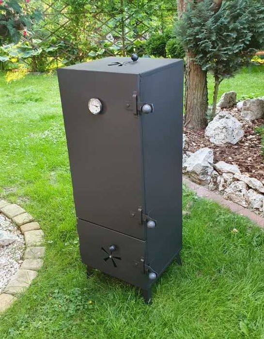 Wędzarnik ogrodowy, wędzarnia, smoker metalowa solidna od ręki