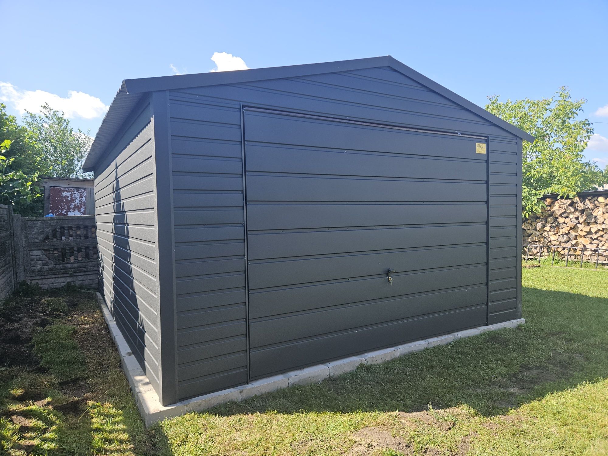 4x5 POD Antracyt Garaze Blaszane Garaż Blaszany Blaszak Blaszaki