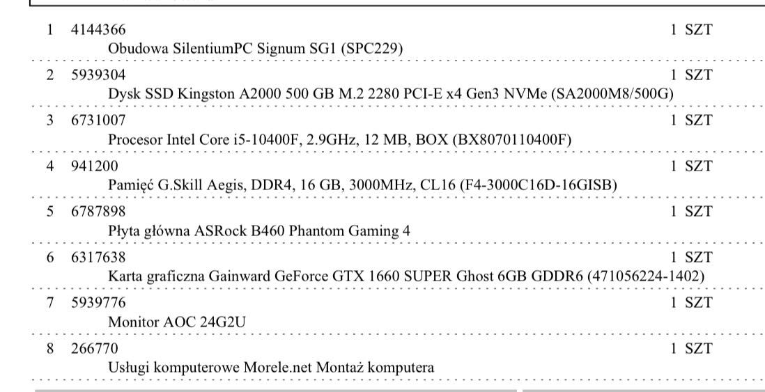 Komputer gamingowy GTX 1660 SUPER Fortnite, CS2, Roblox, Minecraft