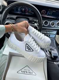 Sneakersy Prada Double Wheel nylon white