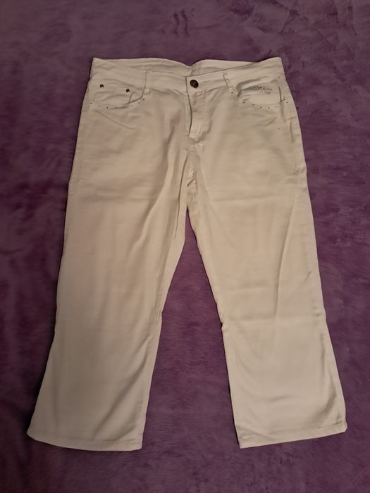 Spodnie białe z elastanem rybaczki