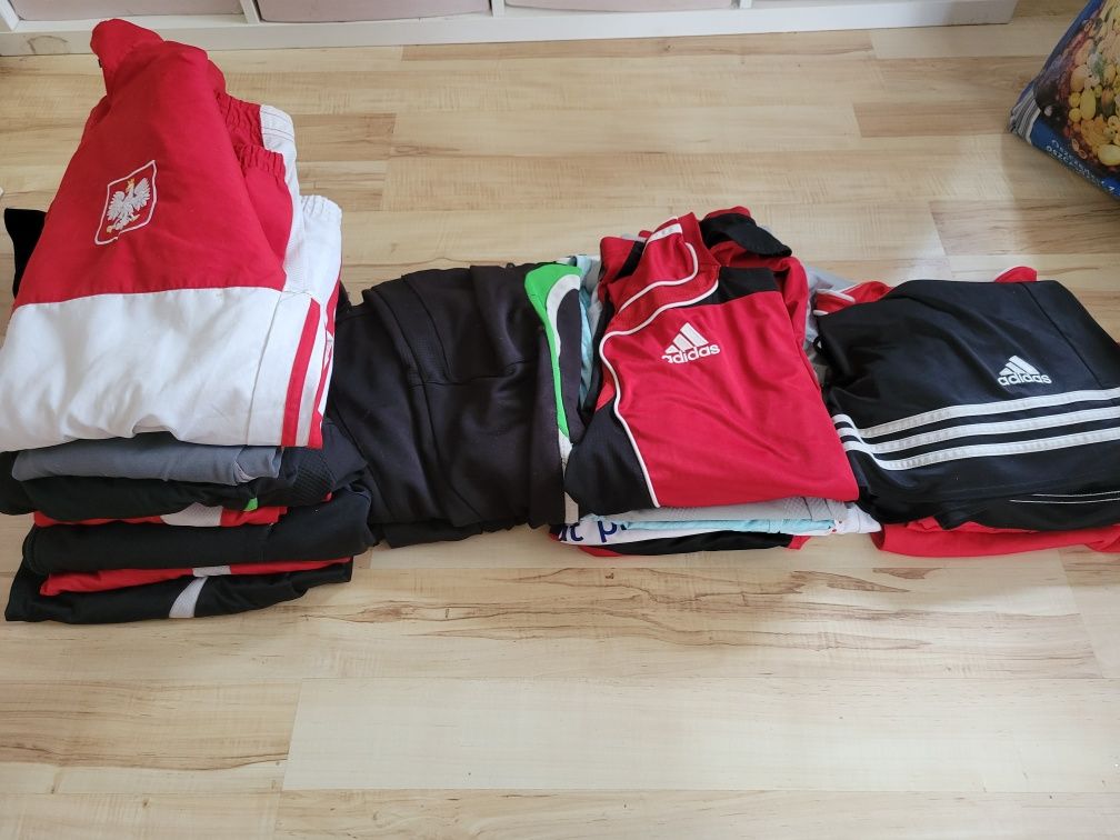 Ubrania sportowe, piłkarskie, adidas, nike, saller, RG