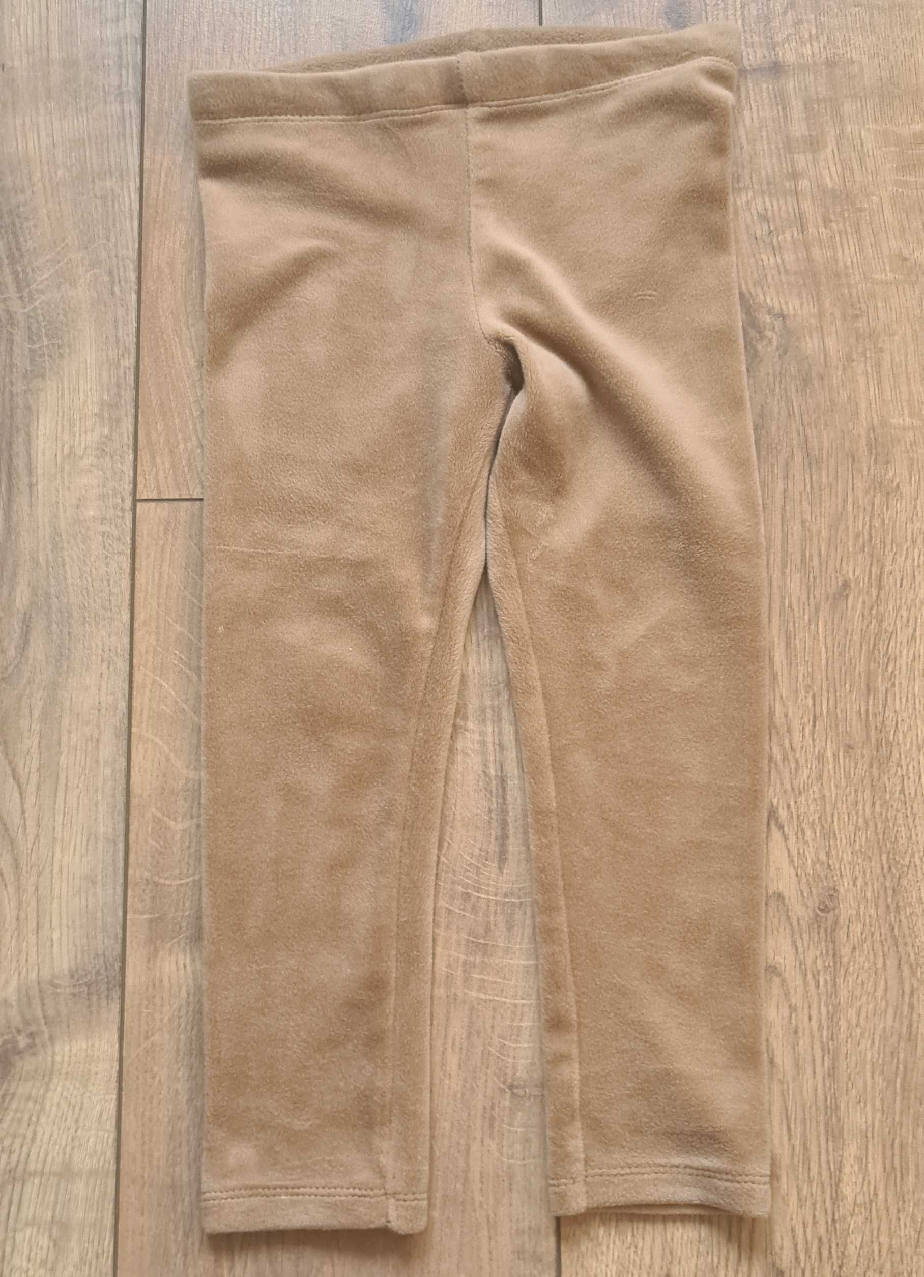 H&M Spodnie legginsy grubsze pluszowe rozmiar 104