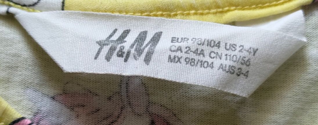 Sukienka H&M jednorożec rozmiar 98/104