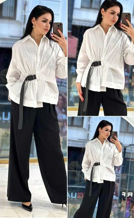 Ошатні брюки палаццо, матовий креп , Samsara, Туреччина