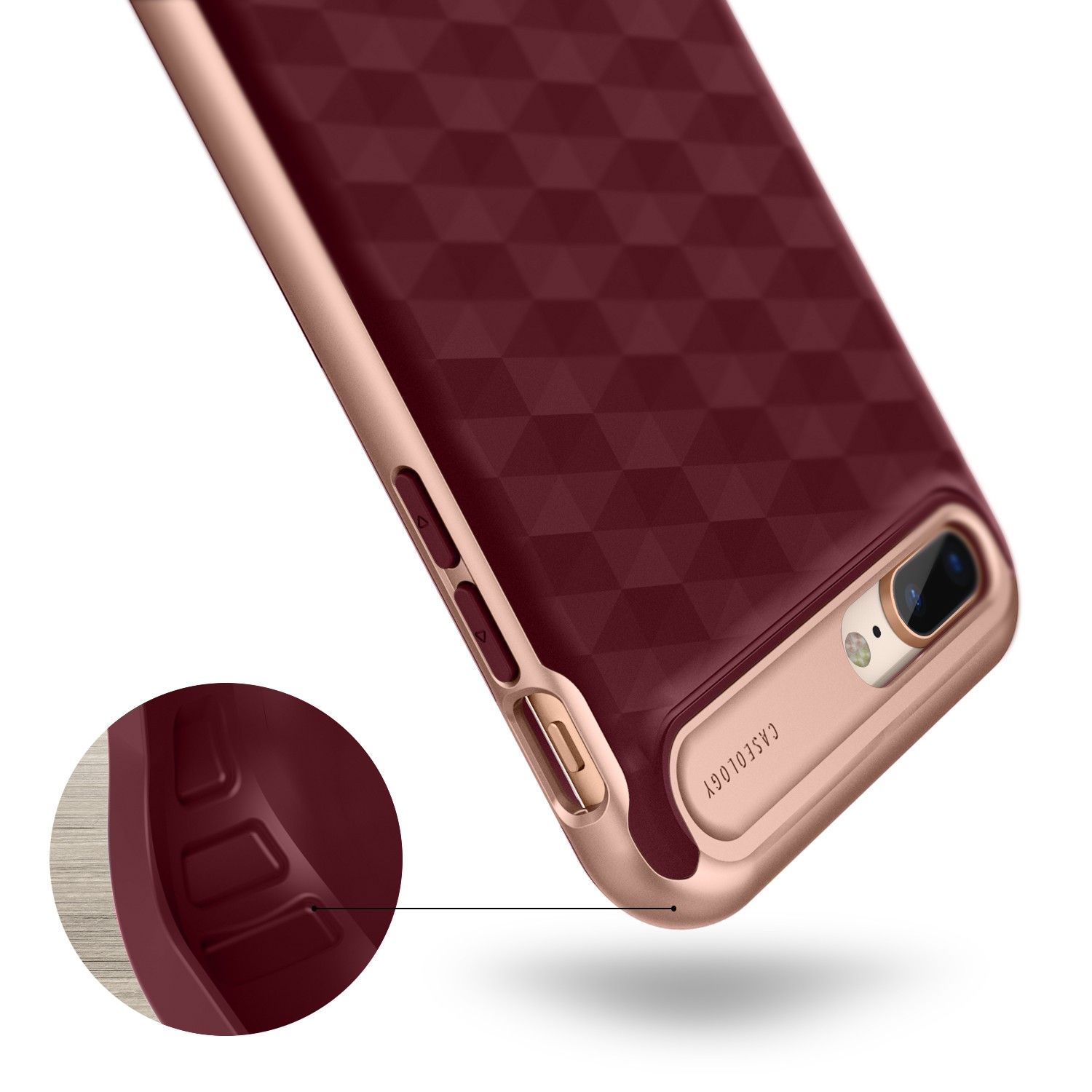 Etui Caseology iPhone 7 Plus / 8 Plus Parallax Burgundy