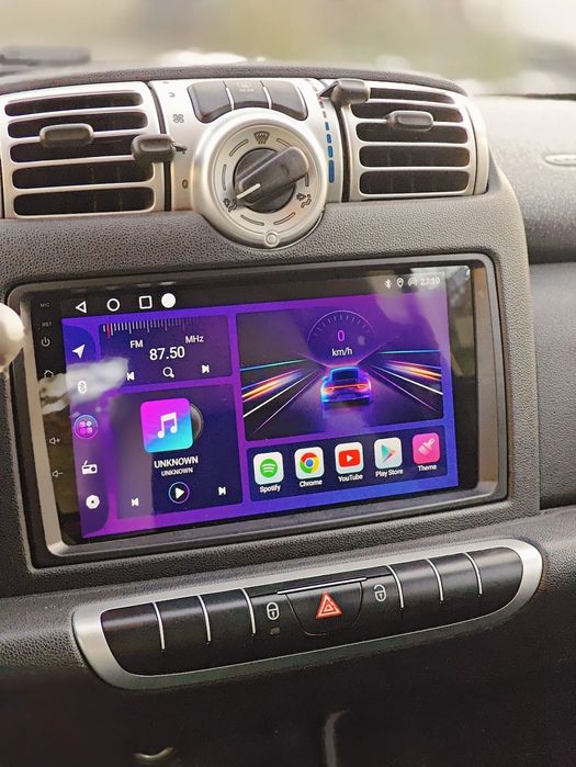 Rádio android 12 Smart Fortwo 2005 a 2015 1/32GB GPS WiFi SELADO
