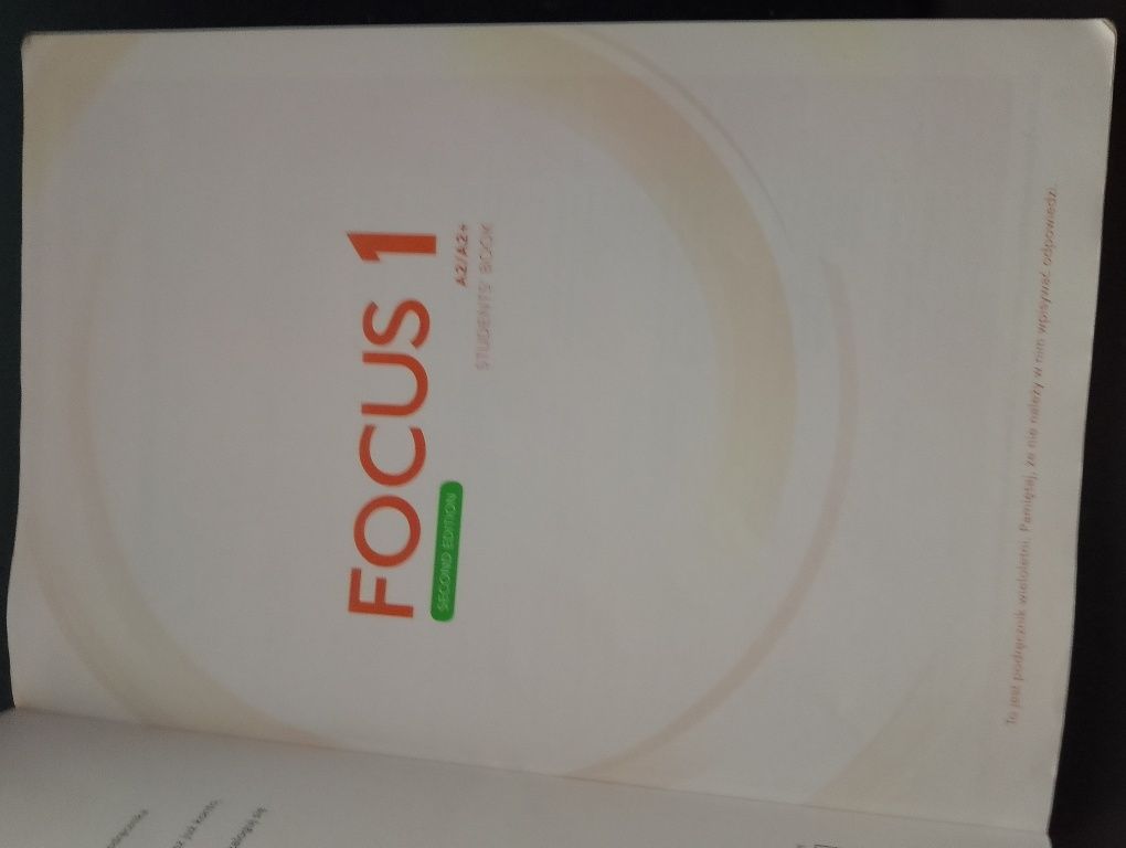 podręcznik focus 1 second edition angielski kl1