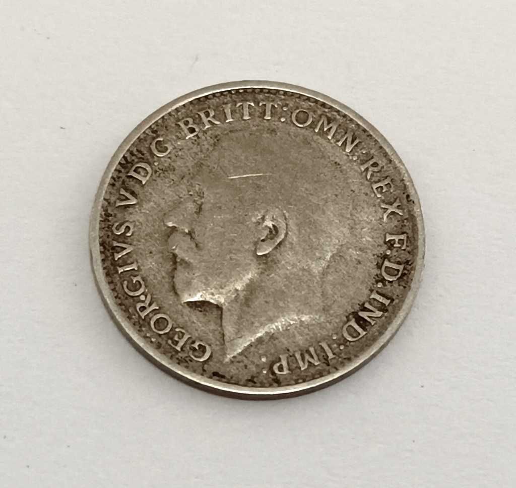 Srebrna moneta z 1920 roku - Król Jerzy V (1910 - 1936)
