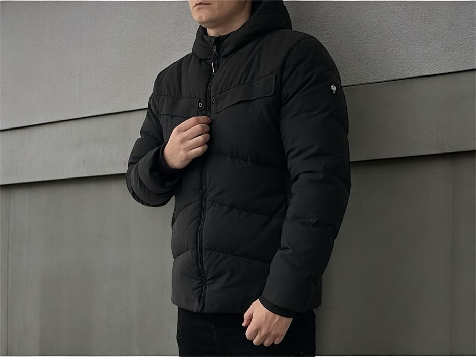 Зимняя куртка пуховик мужская Engelbert Strausse фирменная черная