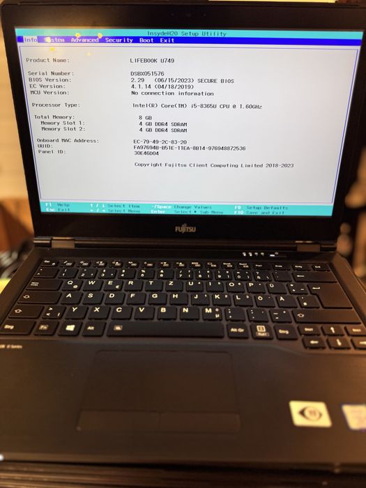 Сенсорні ноутбуки Fujitsu U749 14” i5-8350•8gb•512gb SSD 30шт. А+ КИЕВ