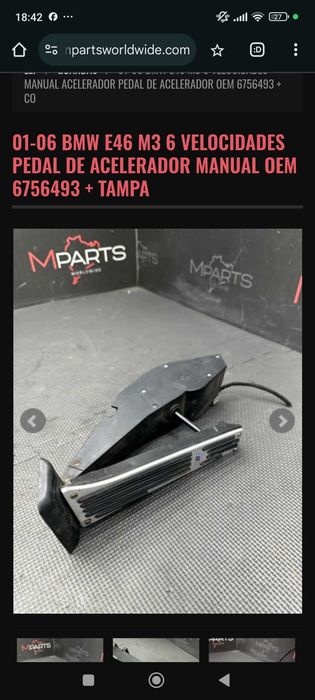 Pedal acelerador BMW e46 M3