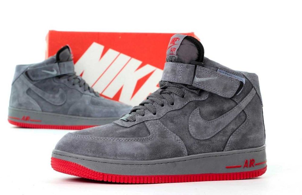 Мужские зимние замшевые кроссовки Nike Air Force 1 High зимові найк