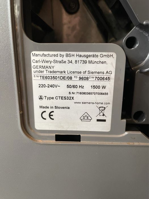 Кофемашина Siemens EQ 6 cappucinno siries 300