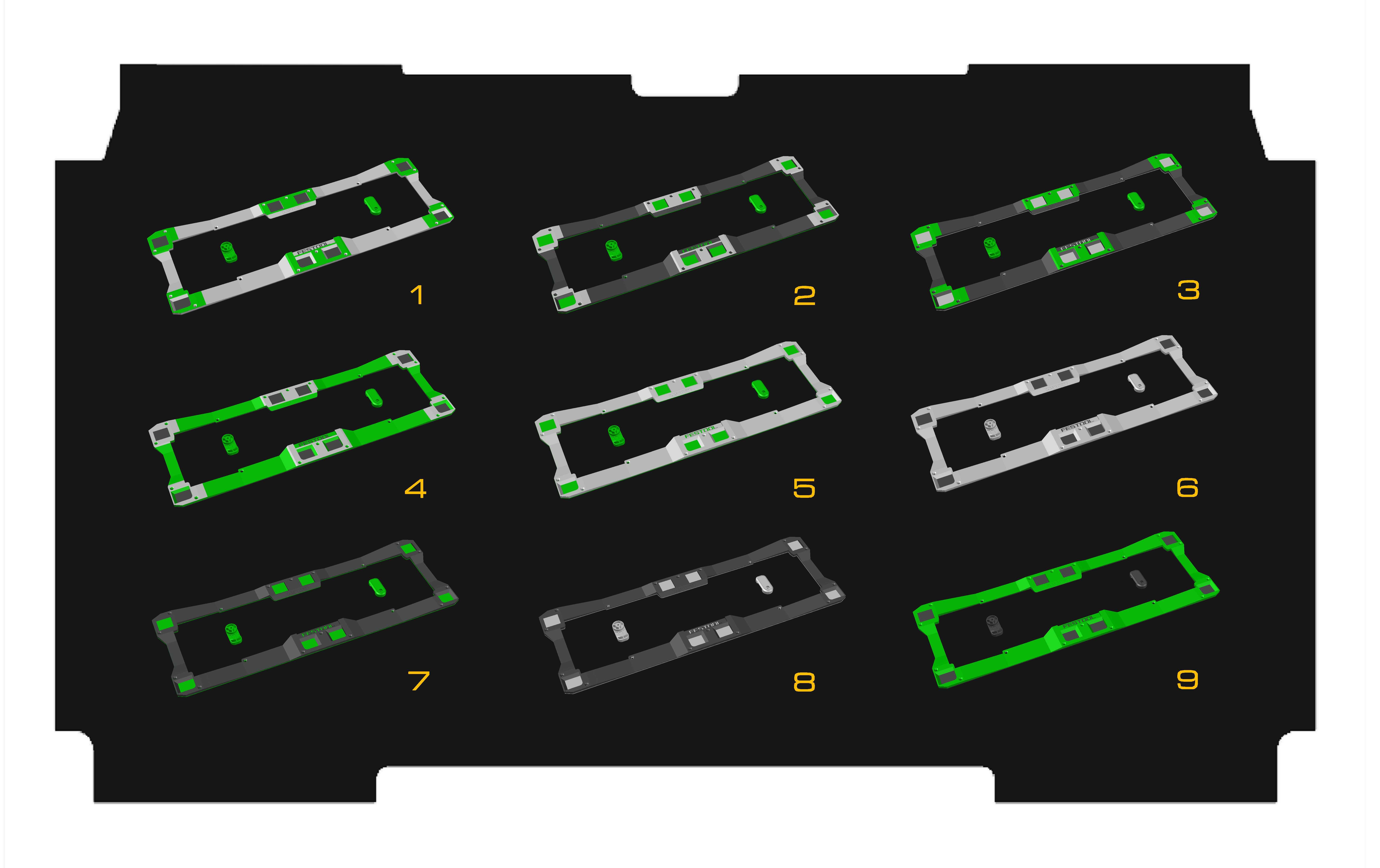 Tanos / Festool / Bott - Gniazdo-szablon systainera