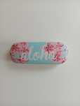 Etui na okulary z napisem aloha w kwiaty