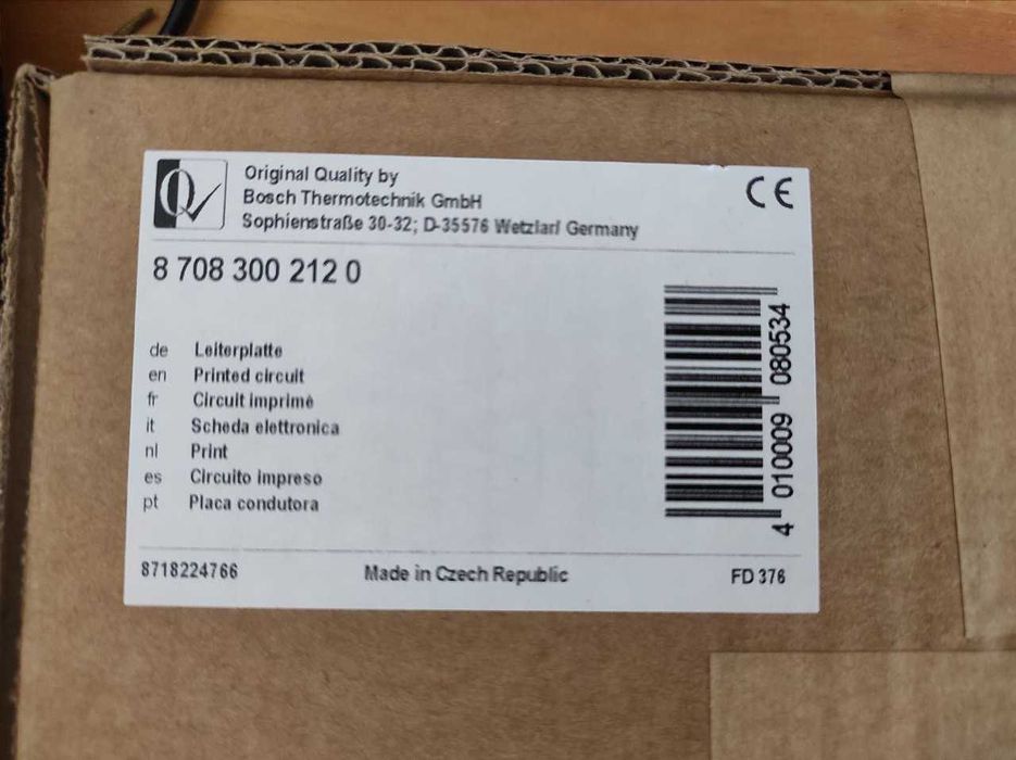 Placar avariada de caldeira Junkers Euroline