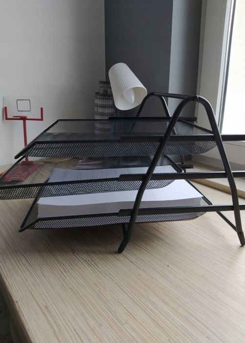 Organizer na biurko półka z trzema z szufladami