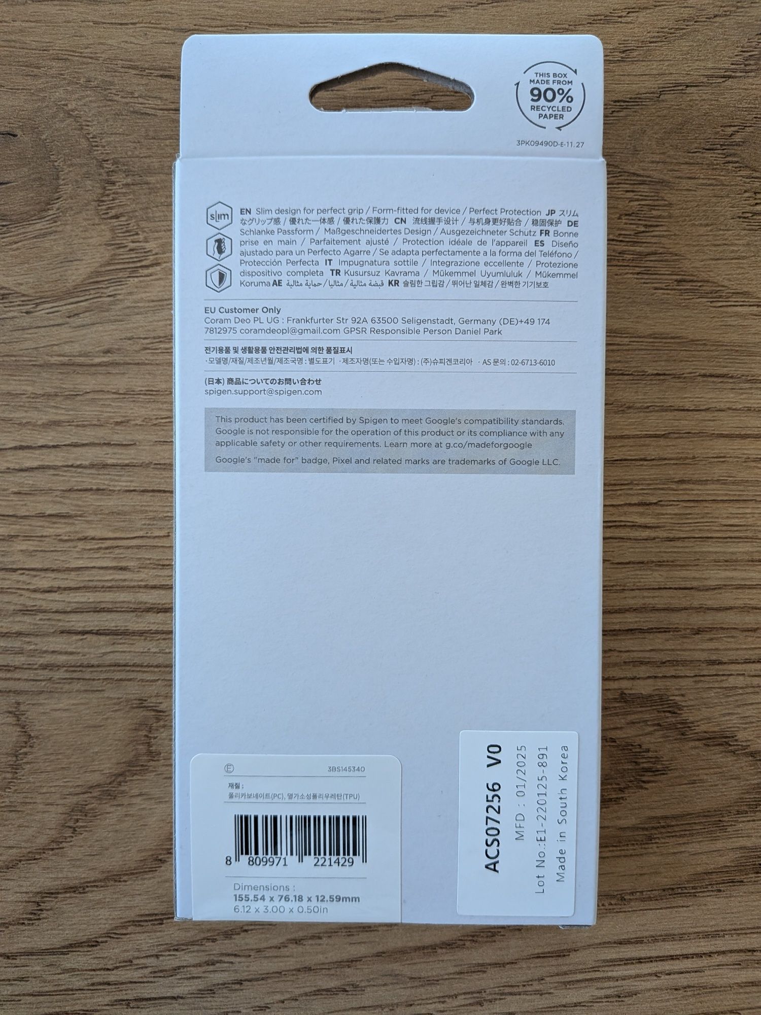 Pixel 8a etui case Spigen Thin Fit