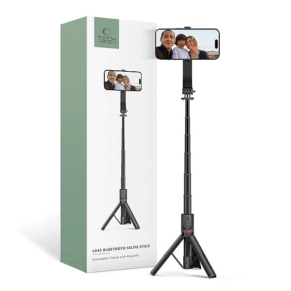 Tech-Protect L04S Magsafe Bluetooth Selfie Stick Tripod Black