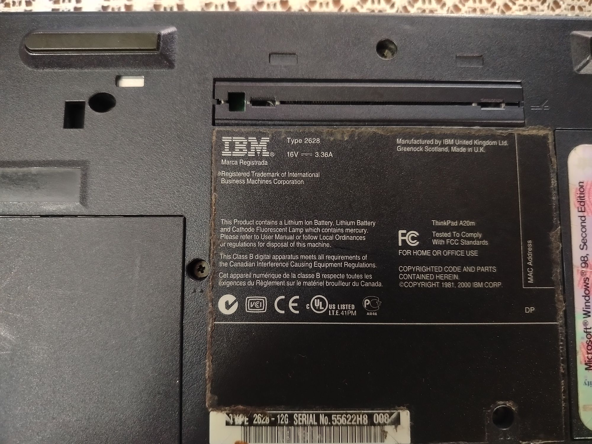 IBM ThinkPad A20M