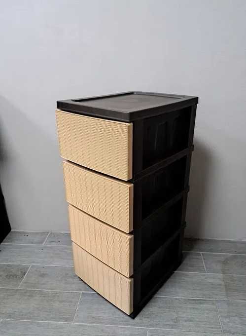 Комод Ротанг пластиковий 4 яруси 86.5х44.5х34.5 см R-Plastic