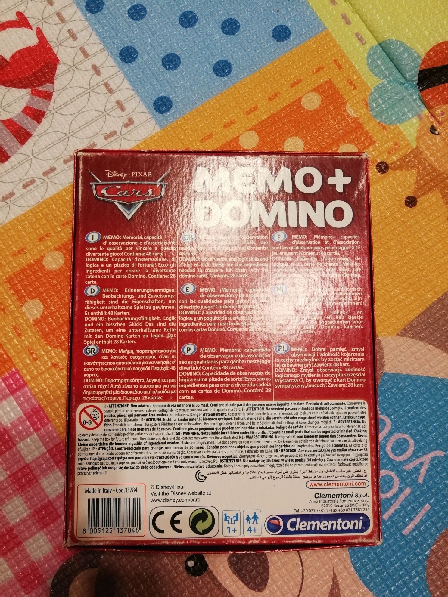 Memo domino instrukcje McQueen zygzak cars auta auto Disney Pixar