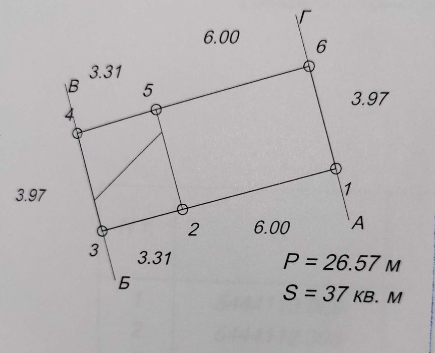 Земельна ділянка для будівництва індивідуального гаражу